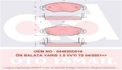 Trw Gdb3324 Fren Balatası Ön Yarıs 03-10 1.5 Vvtı 1.4 D4D Küpelı
