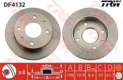 Trw Df4132 Fren Diski Ön Atos 1998 Sonrası Düz 230Mm