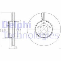 Delphi Bg9061 Fren Diski Ön Bmw X5 2007 Sonrası Bmw X6 2008 Sonrası Adet