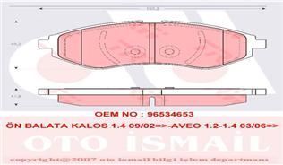 Trw Gdb3330 Fren Balatası Ön Aveo T250 T255 2005 Sonrası Kalos 02-