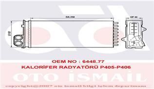VALEO 883976 KALORIFER RADYATÖRÜ 405 87- 406 95-