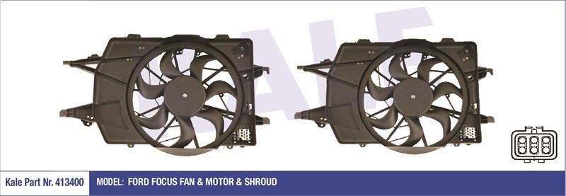 Kale 413400 Fan Motoru Focus Davlumbazlı 250W-395Mm