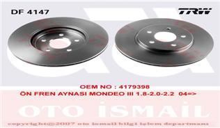 Trw Df4147 Fren Diski Ön Mondeo Iıı 2000 Sonrası / X-Type 2001 Sonrası Havalı 300Mm