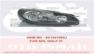 Valeo 43850 Far Sol + Sinyal Golf Vı 2008 Sonrası Elektrikli H7+H15