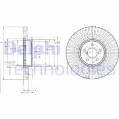 Delphi Bg9105 Fren Diski (5D 315,8Mm) Subaru Forester Legacy Iv 0