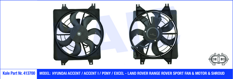 Kale 413700 Fan Motoru Davlumbazlı Accent 1.3 1.3I 12V 1.5İ 12V 1