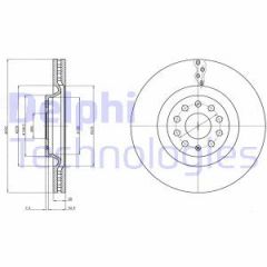 Delphi Bg9109C Ön Fren Aynası Havalı Golf Vıı 13-