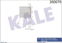 Kale 350075 Klima Evaporatör Logan 11-Modus 04-Duster 10-Mıcra 03