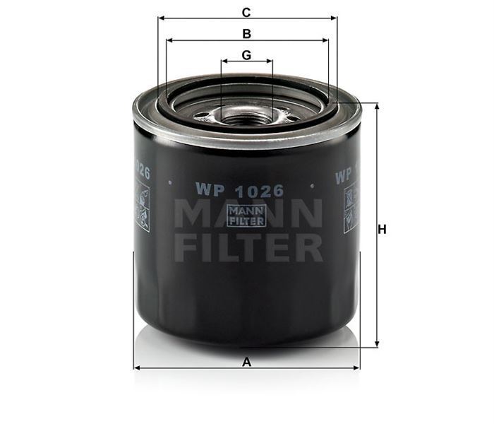 Mann Wp1026 Yağ Filtresi Corolla Avensıs 2.0D 2.0 D4D
