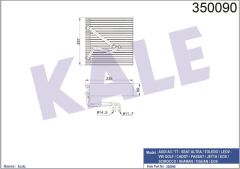 Kale 350090 Evaporatör A3-Tt-Altea-Toledo-Leon-Golf-Caddy-Passat-