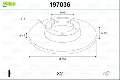 Valeo 197036 Fren Diski (Arka) (X2) Mb Classe A (W169) 150.160.17