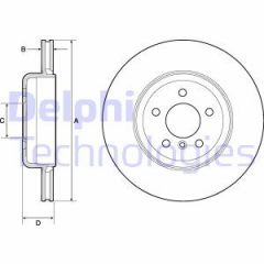 Delphi Bg9130C Fren Diski Teklı Paket Arka Boyalı Bmw Serıes 5-Se