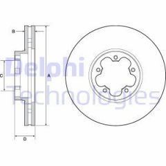 Delphi Bg9142C Fren Diski Ön Transıt V363  2014 Sonrası 2.2 Tdcı Çıft Teker