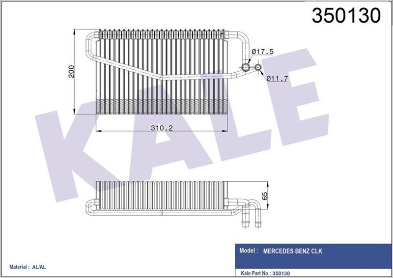 Kale 350130 Evaporatör Mercedes Benz Clk