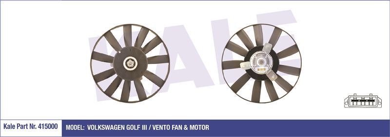Kale 415000 Fan Motoru Golf Iıı Vento Davlumbazlı 80W 305Mm