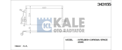Kale 343155 Klima Radyatörü Carısma Spacestar Al-Al