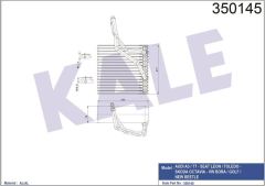 Kale 350145 Evaporator Audı A3  Leon 1J1820103A