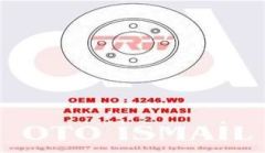 Fren Diski Arka 307 2000 Sonrası 1007 2005 Sonrası Partner 1996 Sonrası / Xsara Pıcasso 99-