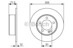 Bosch 986479714 Fren Diski Arka [305 /12-10 Mm]. Yüksek Karbon