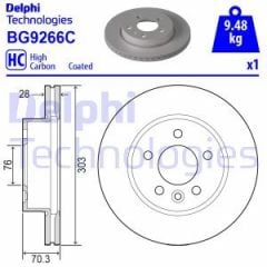 Delphi Bg9266C Fren Aynası Ön Teklı Paket Crafter 16--