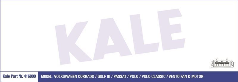 Kale 416000 Fan Motoru Golf Iıı Golf Iv Passat / Cordoba Ibıza 1.