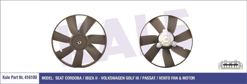 Kale 416100 Fan Motoru Golf Iıı 1991 Sonrası 1.6 1.9D 1.9 Td Davlumbazlı 2