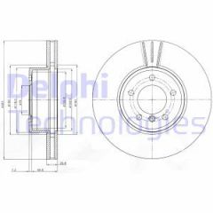 Delphi Bg9871C Fren Diski Ön (5D 324Mm) E60 E61 E63 E64 5 Serısı