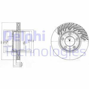 Delphi Bg9949 Fren Diski Ön Sağ Touareg 7P  2010 Sonrası Touareg 7L 2002 Sonrası / C