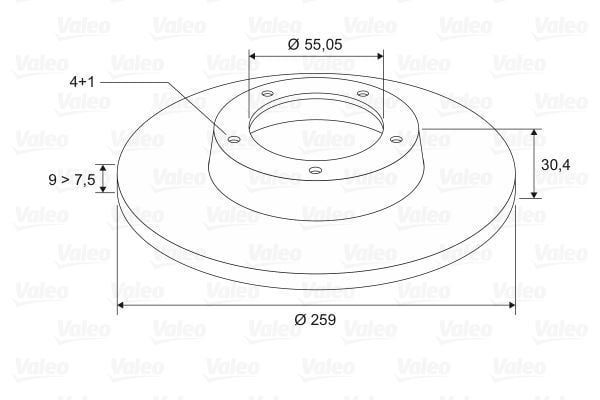 Valeo 197113 Fren Diski Arka Yarıs 05-11 Iq 2009 Sonrası Düz 259Mm