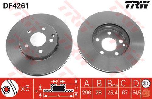 Trw Df4261 Fren Diski Ön Mercedes W211 02-09 Havalı 295Mm