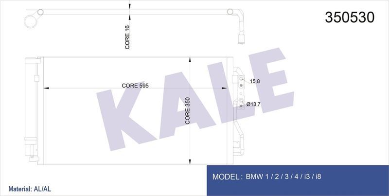 Kale 350530 Klima Radyatörü Bmw 1 (F20)  2010 Sonrası Bmw 2 (F22-F87-F23) 1