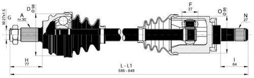 Gkn 304495 Aks Sol Komple Bmw E53×5 3.0 4.4 4.6 4.8 00-