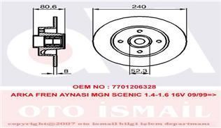 Trw Df4272 Fren Diski Arka Megane I Sw 1997 Sonrası Scenıc I 1999 Sonrası Düz 274Mm