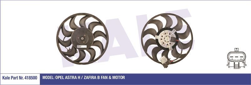 Kale 418500 Fan Motoru Radyatör Astra H 2005 Sonrası 1.3 Cdtı 1.7 Cdtı 1.9