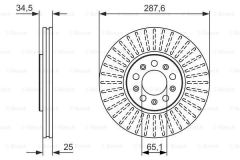 Bosch 986479914 Fren Diski Ön 17 Jant Bora Golf Iv A3 1.8 1.8T