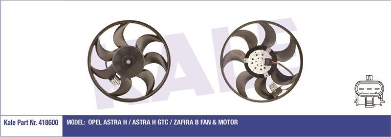 Kale 418600 Fan Motoru Astra H 2004 Sonrası 1.2 1.4 1.6 1.8 16V Nac Zafıra