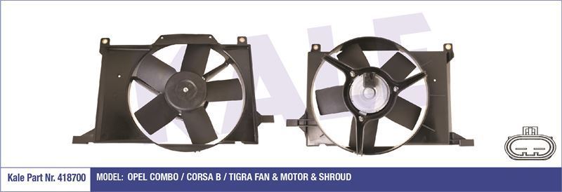 Kale 418700 Fan Motoru Corsa B 93-00 Combo 93-00 1.2 1.4 1.4 16V