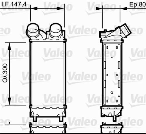 VALEO 818837 TURBO RADYATÖRÜ 308 07- 1.6 HDI 3008 09- 1.6 HDI 1.6