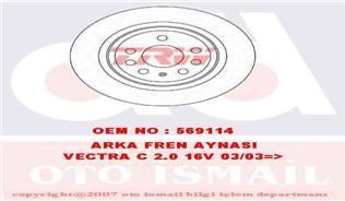 Trw Df4284 Fren Diski Arka Croma 2005 Sonrası / Vectra C 2002 Sonrası Sıgnum 2002 Sonrası /