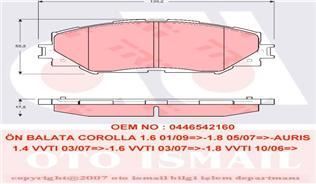 Trw Gdb3425 Fren Balatası Ön Corolla 07-12 Benzinlı Aurıs 07-12 B