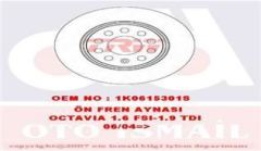 Fren Diski Ön Golf V 2003 Sonrası Golf Vı 2008 Sonrası Jetta Iıı 05- Jetta Iv  2010 Sonrası B