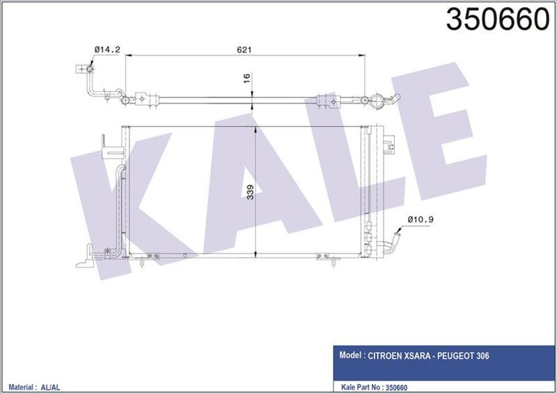Kale 350660 Klima Radyatörü Al Al Xsara 306