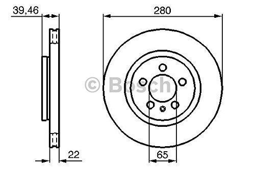 Bosch 0986479A56 Fren Diski Arka   Epıca 2.0 2.5 2.0D 06-