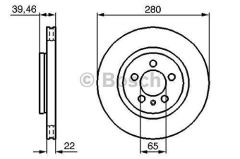 Bosch 0986479A56 Fren Diski Arka   Epıca 2.0 2.5 2.0D 06-