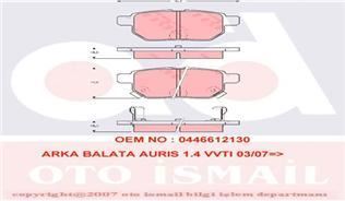 Trw Gdb3454 Fren Balatası Arka Corolla 07-12 Aurıs 2007 Sonrası Benzinlı I