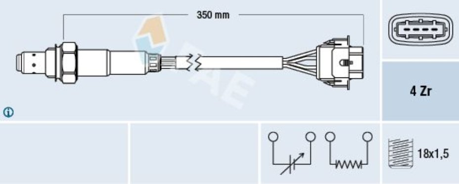 Fae 77155 Oksijen/Lambda Sensörü Arka Astra G Corsa C Vectra C Merıva 02