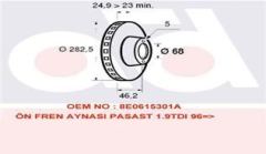 Valeo 197332 Fren Diski Ön Passat B5 1996 Sonrası Havalı 282Mm