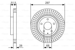 Bosch 0986479B15 Fren Diski Ön [297 Mm / 28-26 Mm] Hava Kanallı