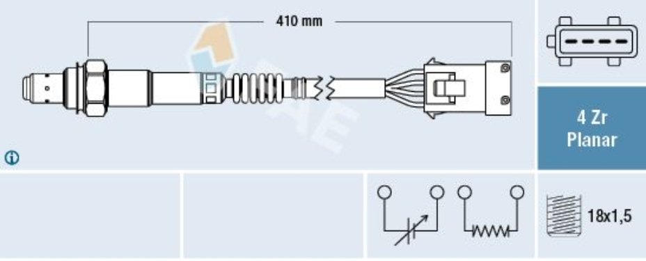 Fae 77282 Lambda Sensörü 1998 Sonrası Pt.206-207-306-307-1007 1.4-1.6 16V