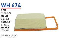 WUNDER WH674 HAVA FİLTRESİ - FİAT 500 X 1,3 JTD